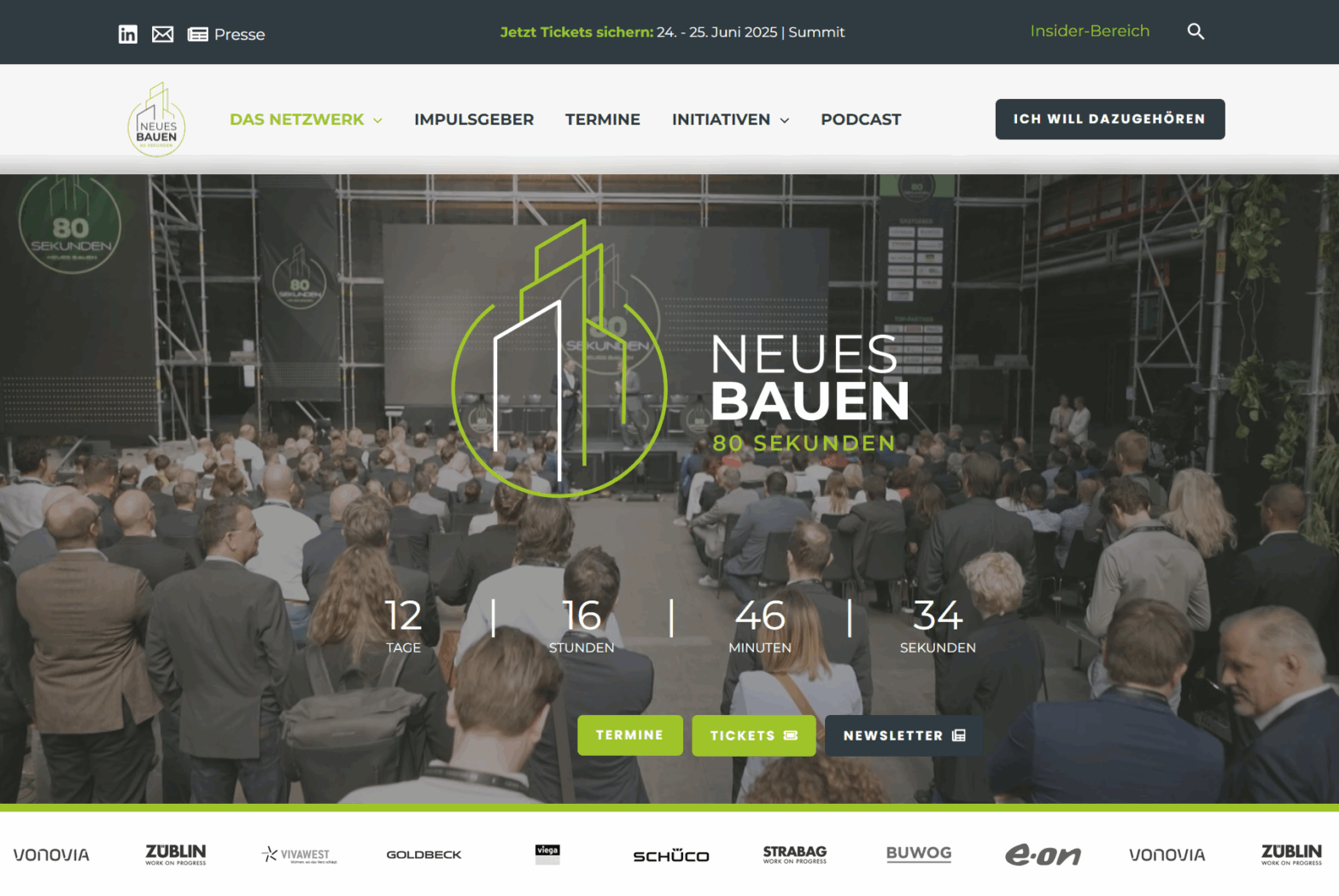 Webseite des 80 Sekunden Summit